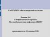Инфекционный процесс. Внутрибольничная инфекция (ВБИ)