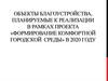 Объекты Благоустройства, планируемые к реализации в рамках проекта «формирование Комфортной городской среды» в 2020 году