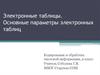 Электронные таблицы. Основные параметры электронных таблиц