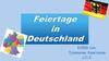 Feiertage in Deutschland