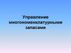 Управление многономенклатурными запасами