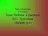 Пейзаж в рассказе И.С. Тургенева «Бежин луг»