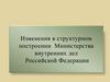 Изменения в структурном построении Министерства внутренних дел Российской Федерации