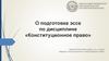 О подготовке эссе по дисциплине «Конституционное право»