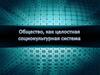 Общество, как целостная социокультурная система