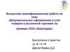 Документальное оформление и учет товаров в розничной торговле на примере ООО «Башлидер»
