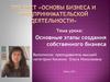 Основы бизнеса и предпринимательской деятельности