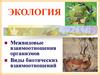 Межвидовые взаимоотношения организмов. Виды биотических взаимоотношений (1)