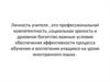 Личность учителя, его профессиональная компетентность, социальная зрелость и духовное богатство важные условия  обучения
