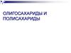 Олигосахариды и полисахариды