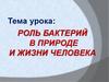 Роль бактерий в природе и жизни человека