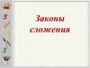Законы сложения