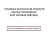 Ролевая и должностная структура центра тестирования ЗАО «Аплана софтвер». Матрица перехода между должностями