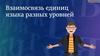 Взаимосвязь единиц языка разных уровней