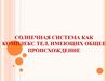 Солнечная система как комплекс тел, имеющих общее происхождение