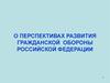 О перспективах развития гражданской обороны Российской фФедерации