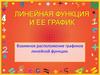 Линейная функция и ее график. Взаимное расположение графиков линейной функции