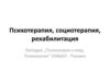 Психотерапия, социотерапия, рехабилитация