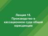Производство в кассационном суде общей юрисдикции
