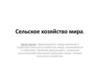 Сельское хозяйство мира
