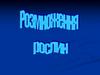 Розмноження рослин