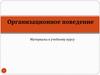 Организационное поведение. Материалы к учебному курсу. Лекция 2