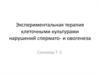 Экспериментальная терапия клеточными культурами нарушений спермато- и овогенеза 2