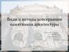 Виды и методы консервации памятников архитектуры
