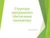 Структура программного обеспечения компьютера