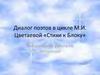 Диалог поэтов в цикле М.И. Цветаевой «Стихи к Блоку»