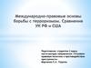 Международно-правовые основы борьбы с терроризмом. Сравнение УК РФ и США