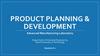 Product Planning & Development