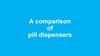 A comparison of pill dispensers