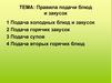 Правила подачи блюд и закусок