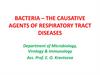 Bacteria – the causative agents of respiratory tract diseases