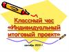 Индивидуальный итоговый проект