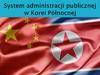 System administracji publicznej w Korei Północnej