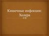 Кишечные инфекции. Холера