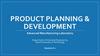 Product Planning & Development. Course Description