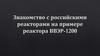 Знакомство с российскими реакторами на примере реактора ВВЭР-1200