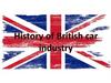 History of British car industry