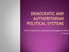 Democratic and authoritarian political systems
