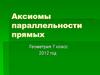 Аксиомы параллельности прямых