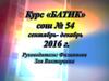 Курс «БАТИК». СОШ № 54
