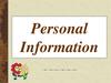 Personal Information