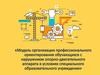 Модель организации профессионального ориентирования обучающихся с нарушением опорно-двигательного аппарата