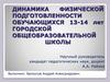 Динамика физической подготовленности обучающихся 13-14 лет городской общеобразовательной школы