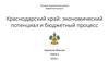 Краснодарский край: экономический потенциал и бюджетный процесс