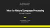 Intro to Natural language processing