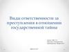 Виды ответственности за преступления в отношении государственной тайны